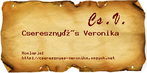 Cseresznyés Veronika névjegykártya